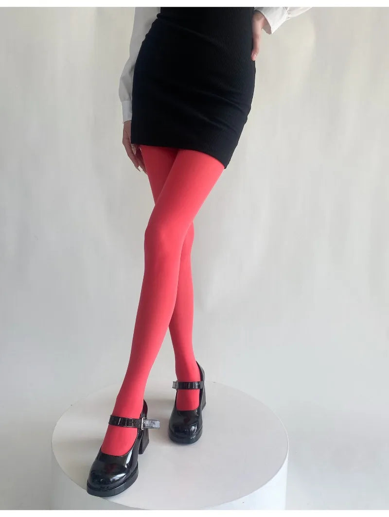 Leggings transparents rouges pour femmes