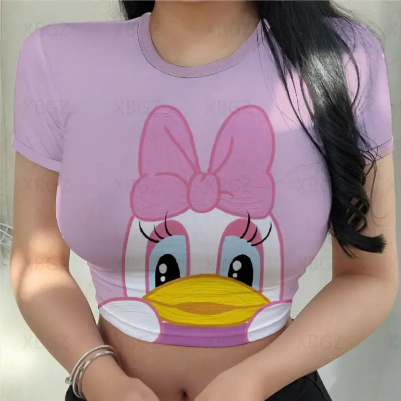 T-shirt Disney Donald Duck pour femmes haut court