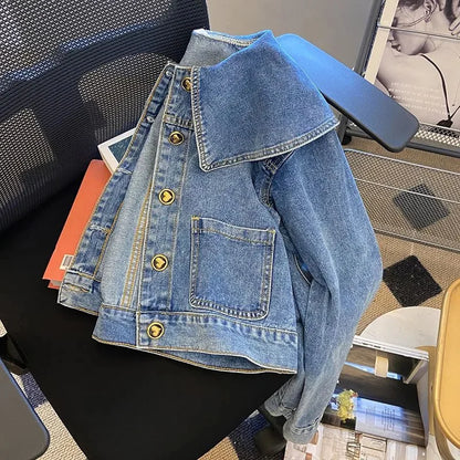 Veste en jean à manches longues pour femmes