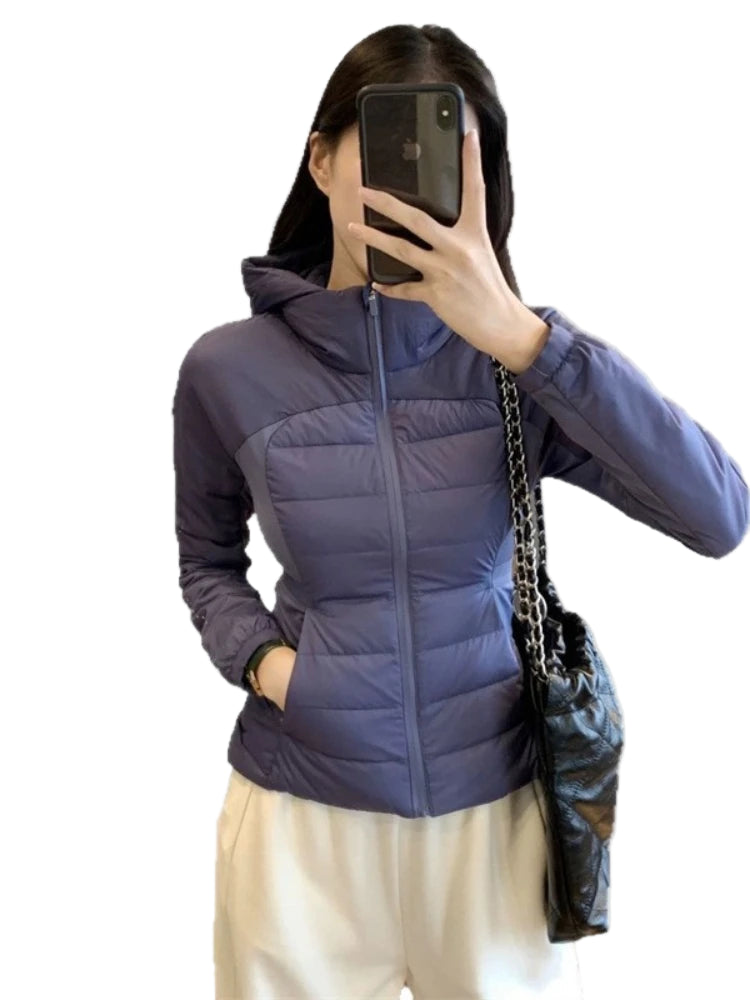 Doudoune légère en duvet de canard blanc à 90 % pour femme