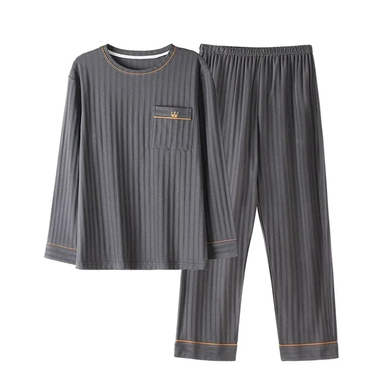 Ensemble pyjamas grande taille en coton pour hommes