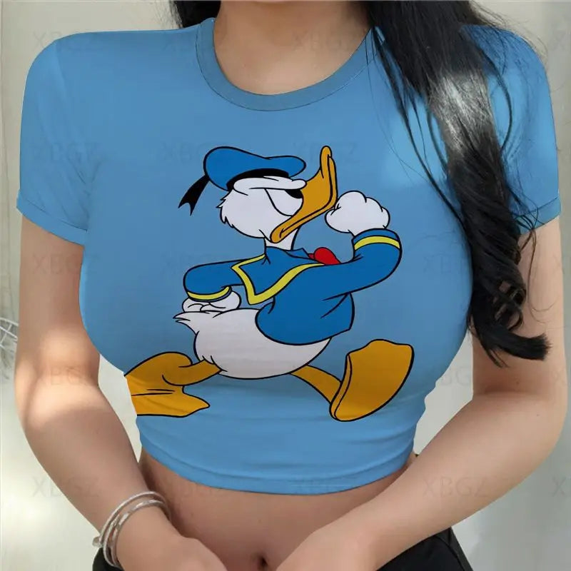 T-shirt Disney Donald Duck pour femmes haut court