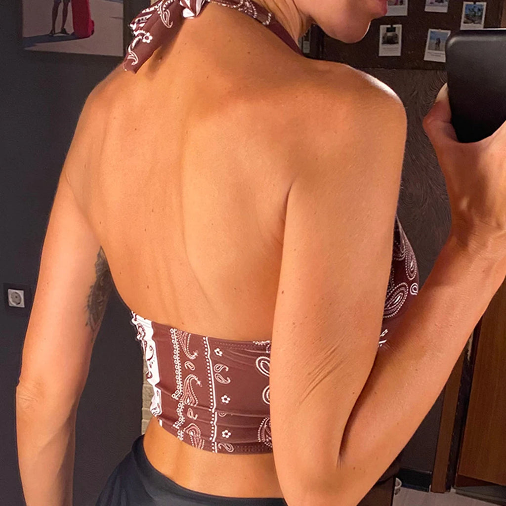 Maillot de bain deux pièces sexy imprimé pour femmes