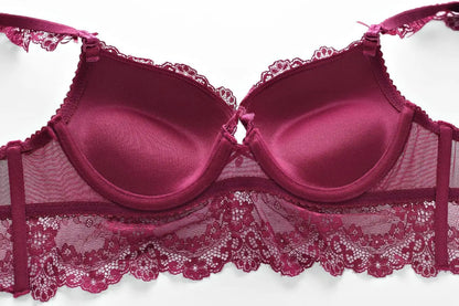 Ensemble soutien-gorge et culotte push-up en dentelle pour femmes