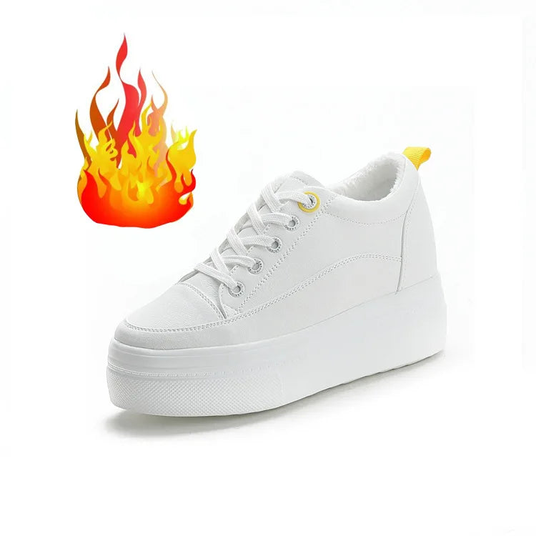 Baskets en cuir véritable pour femmes