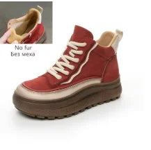 Baskets en cuir véritable pour femmes