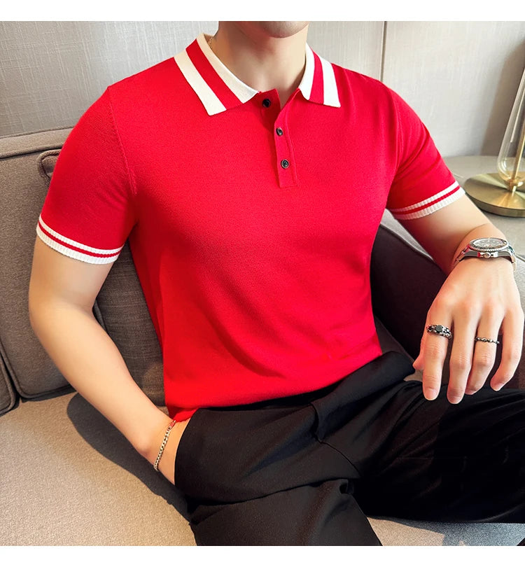 Polo à manches courtes pour hommes