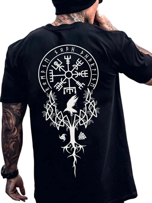 T-shirt gothique à manches courtes et col rond pour hommes et femmes