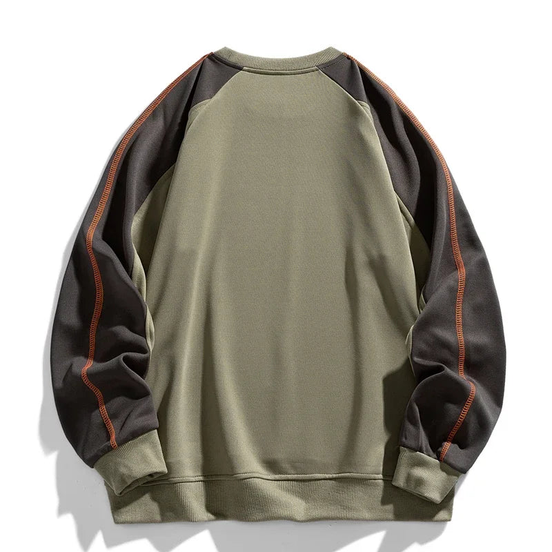 Sweat-shirt à manches longues et col rond pour hommes