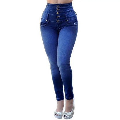 Jeans skinny taille haute pour femmes