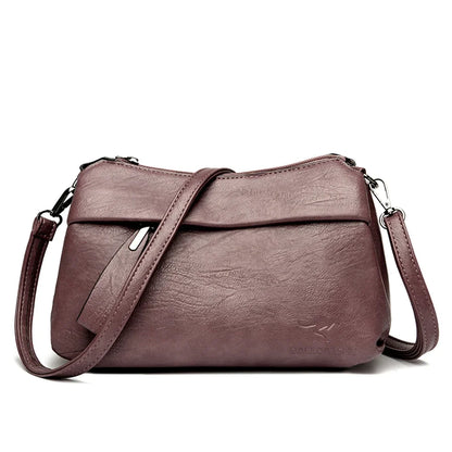 Sac à bandoulière en cuir souple pour femme