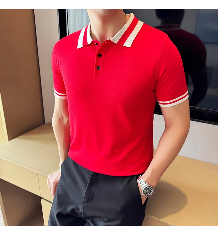 Polo à manches courtes pour hommes