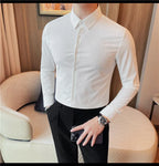 Chemises rayées à manches longues pour hommes