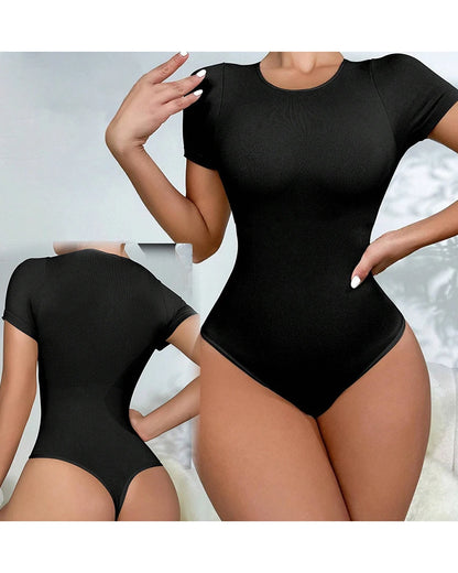 Body à manches courtes et col rond pour femmes