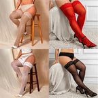 Bas surdimensionné noir grande taille en dentelle pour femmes