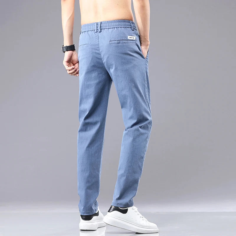 Pantalon d'été classique en coton pour hommes