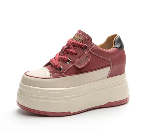 Baskets en cuir véritable femmes