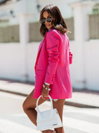 Manteau à manches longues et col croisé pour femmes