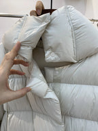 Doudoune en duvet de canard blanc pour femme