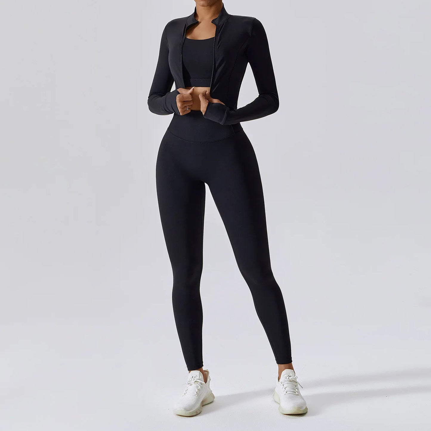 Ensemble 3 pièces pour femmes taille haute Leggings pour femmes