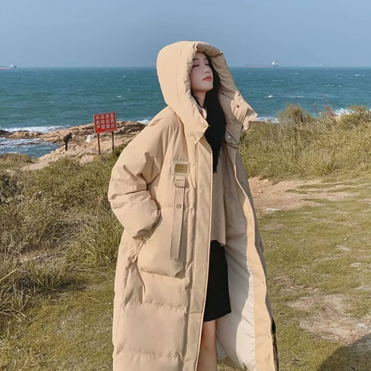 Doudoune décontractée en coton pour femme