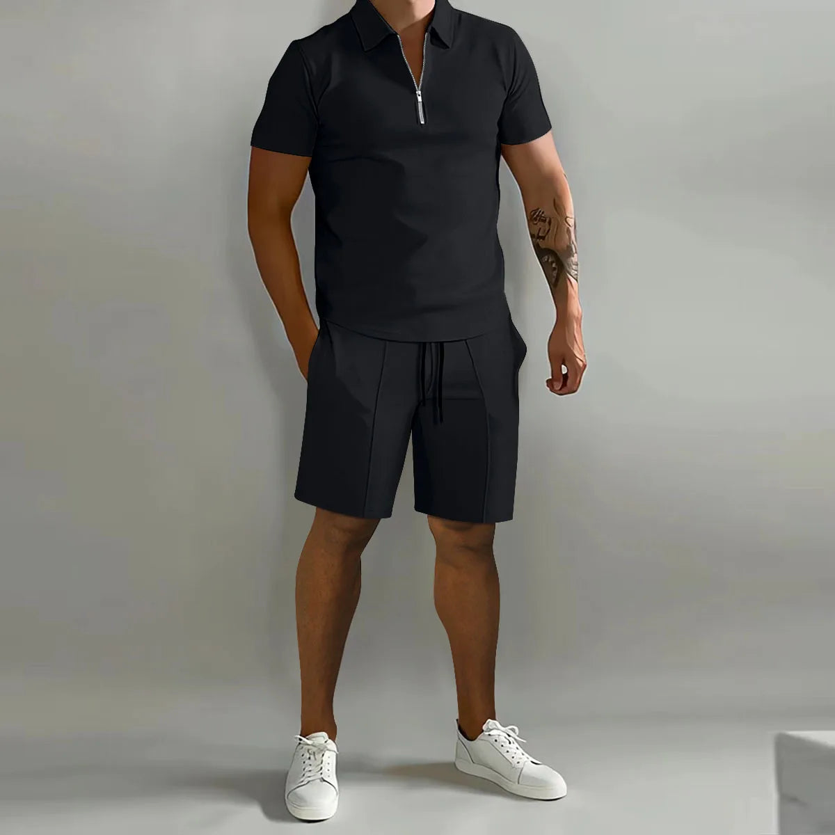 Ensemble Polo à manches courtes et shorts pour hommes