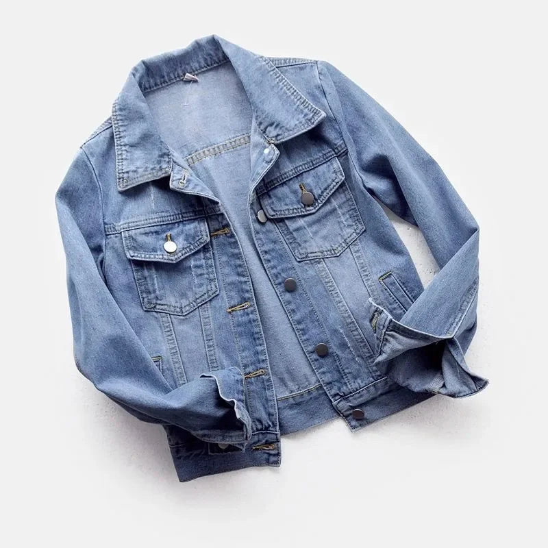 Veste en jean à manches longues pour femme