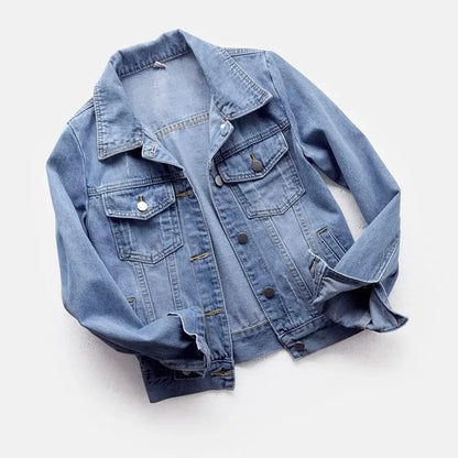 Veste en jean à manches longues pour femme