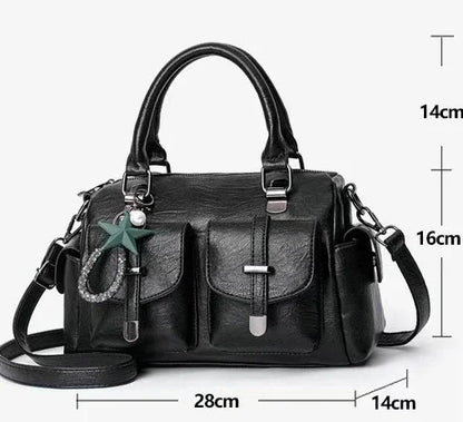 Sac à main rétro en cuir pour femmes