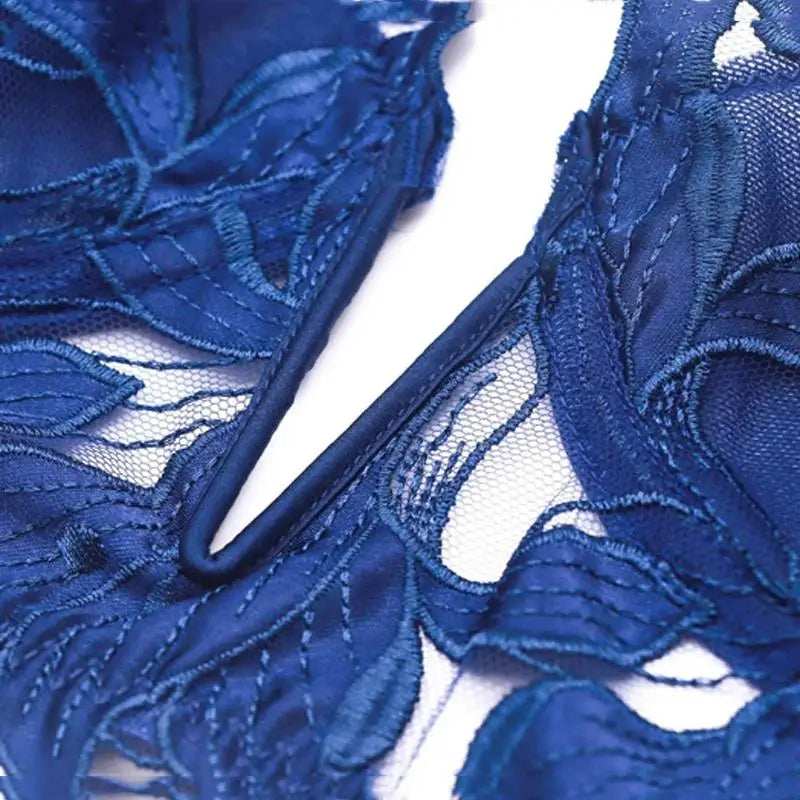 Ensemble de lingerie sexy en dentelle brodée française pour femmes