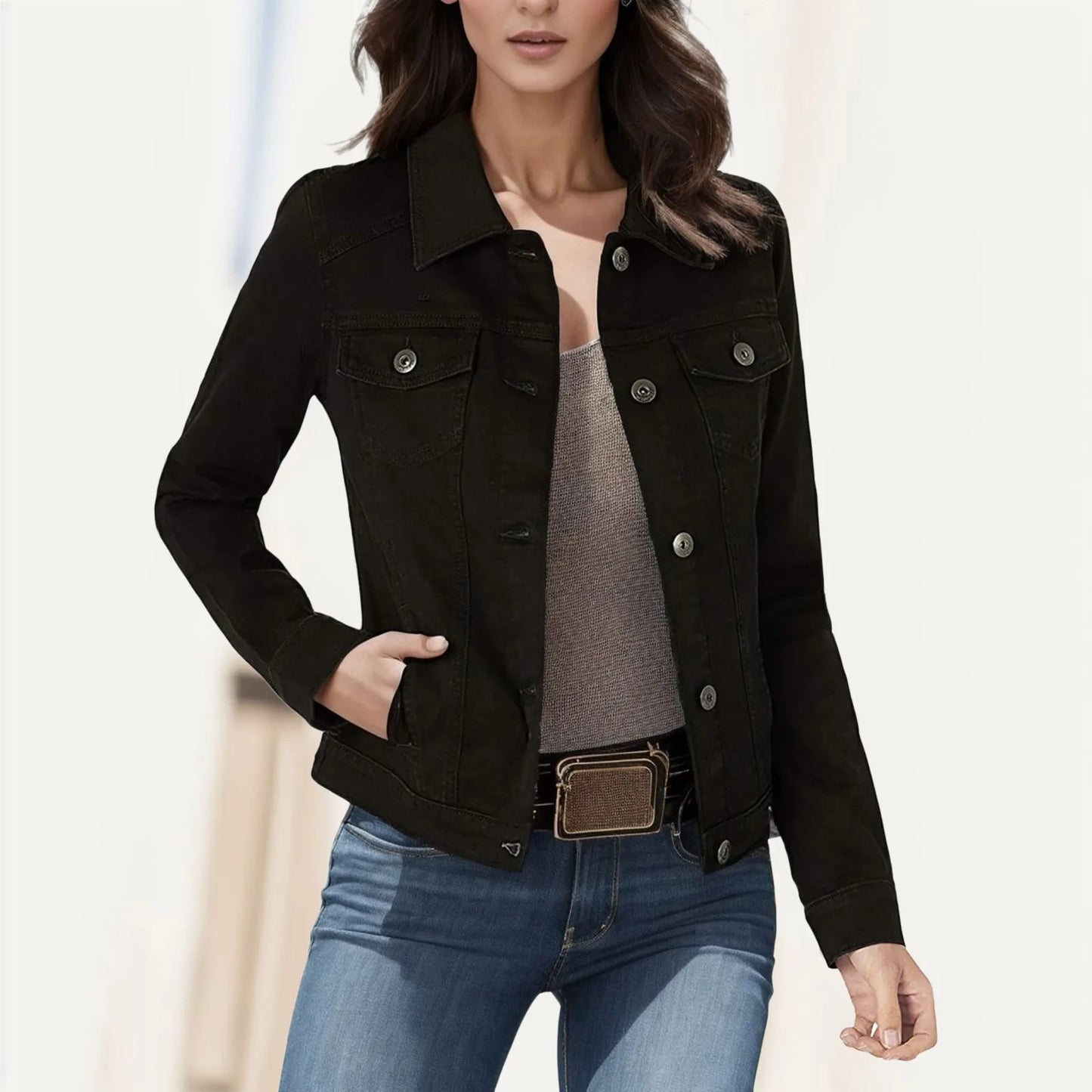 Veste en jean pour femme