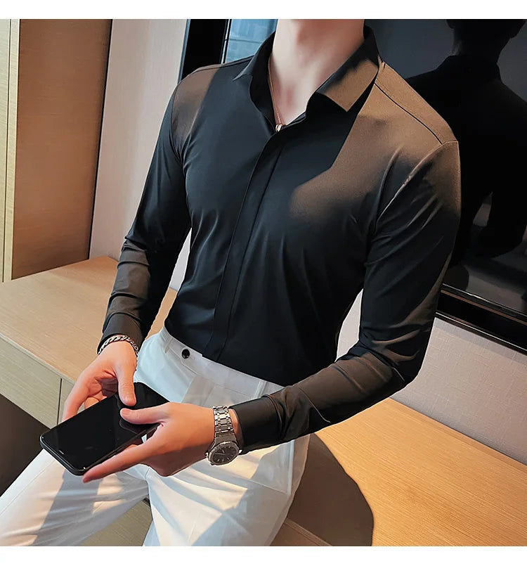 Chemises à manches longues pour hommes