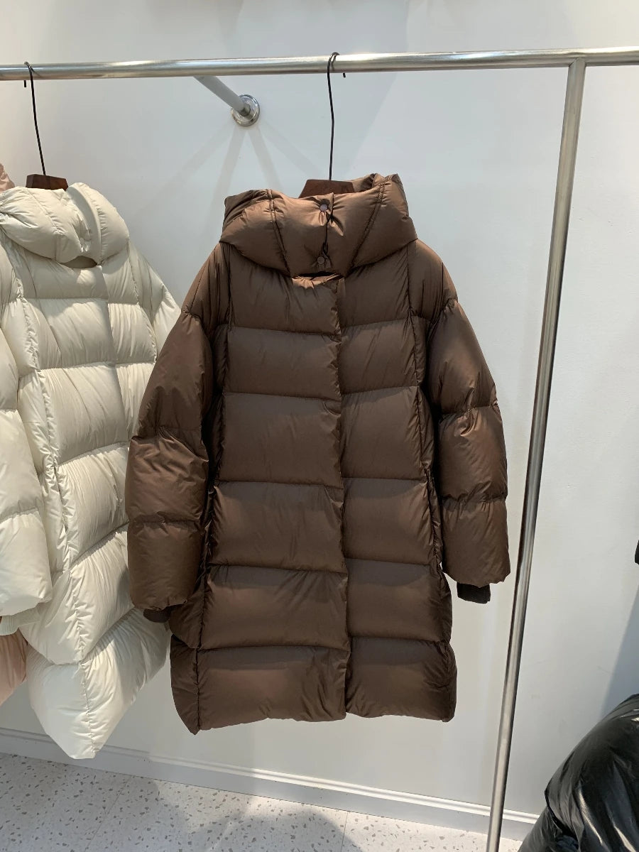 Doudoune en duvet de canard blanc pour femme