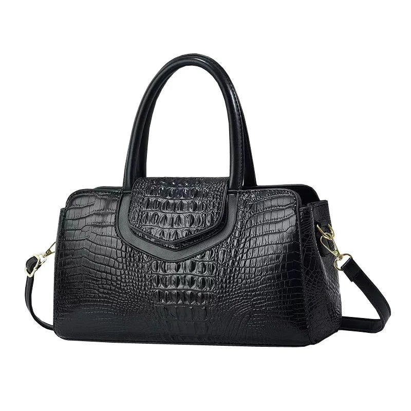 Sac à main motif crocodile pour femme