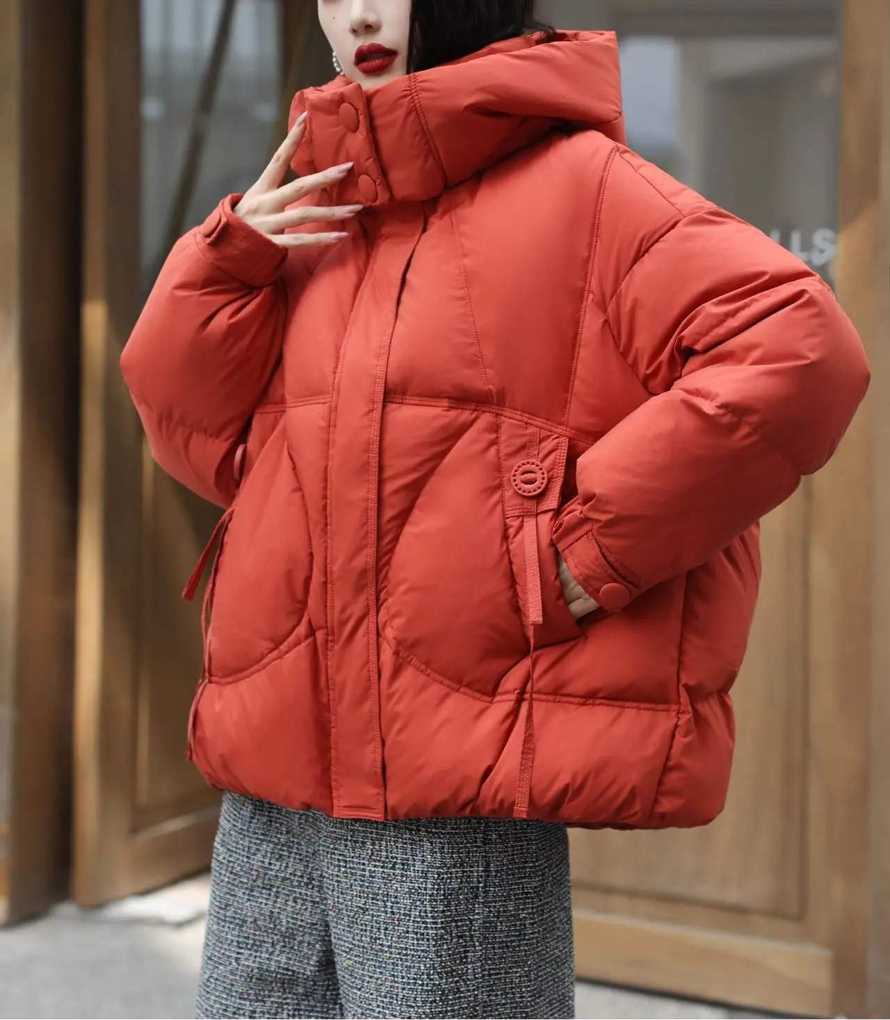 Doudoune à capuche pour femme