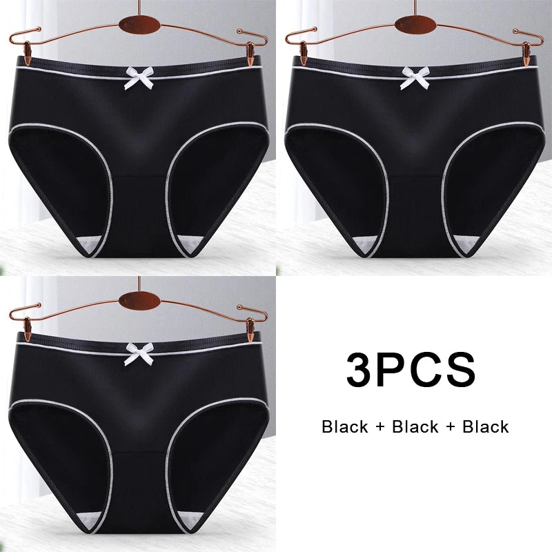 Culotte sexy et confortable pour femme, culotte en fil, avec nœud