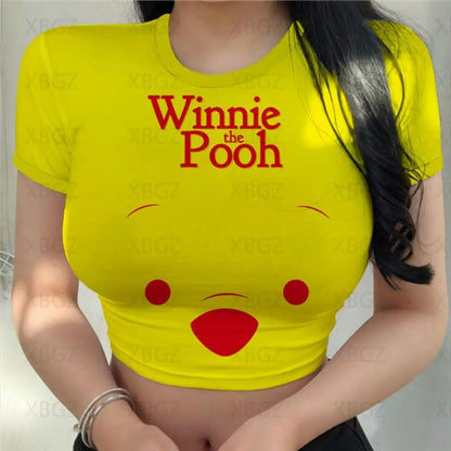 T-shirt Disney Winnie Ourson pour femmes haut court