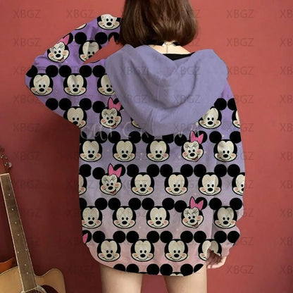 Sweat-shirt à capuche pour femme Mickey