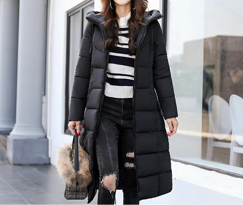 Parka d'hiver longue pour femme