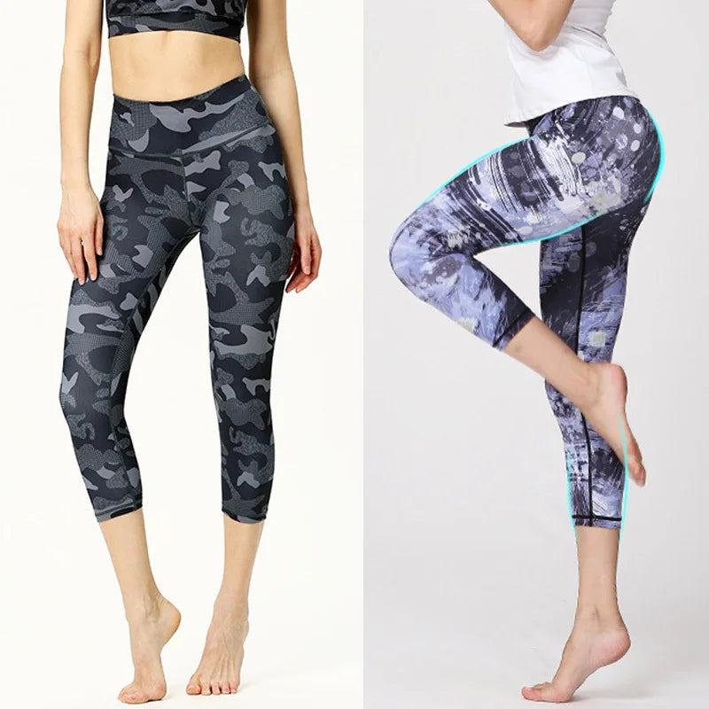 Pantalon de yoga pour femme, leggings de sport, sexy, taille haute