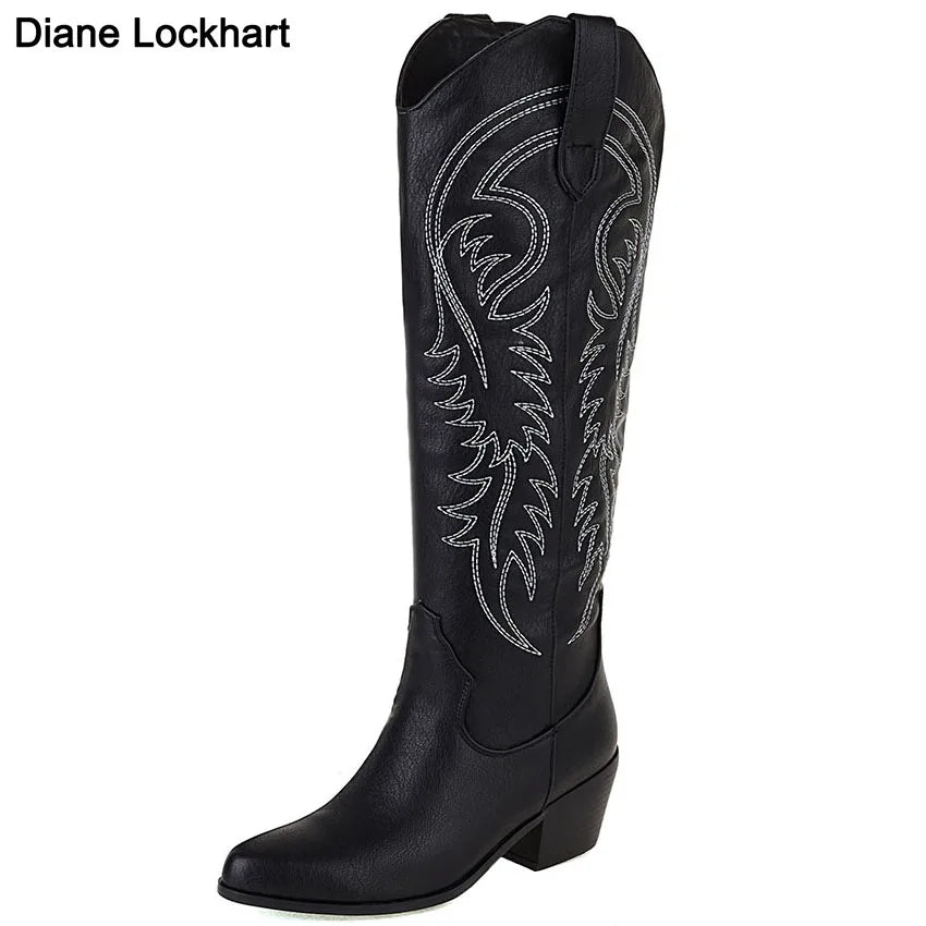 Bottes de Cowboy occidentales pour femmes pointues