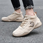 Baskets montantes en cuir souple pour hommes