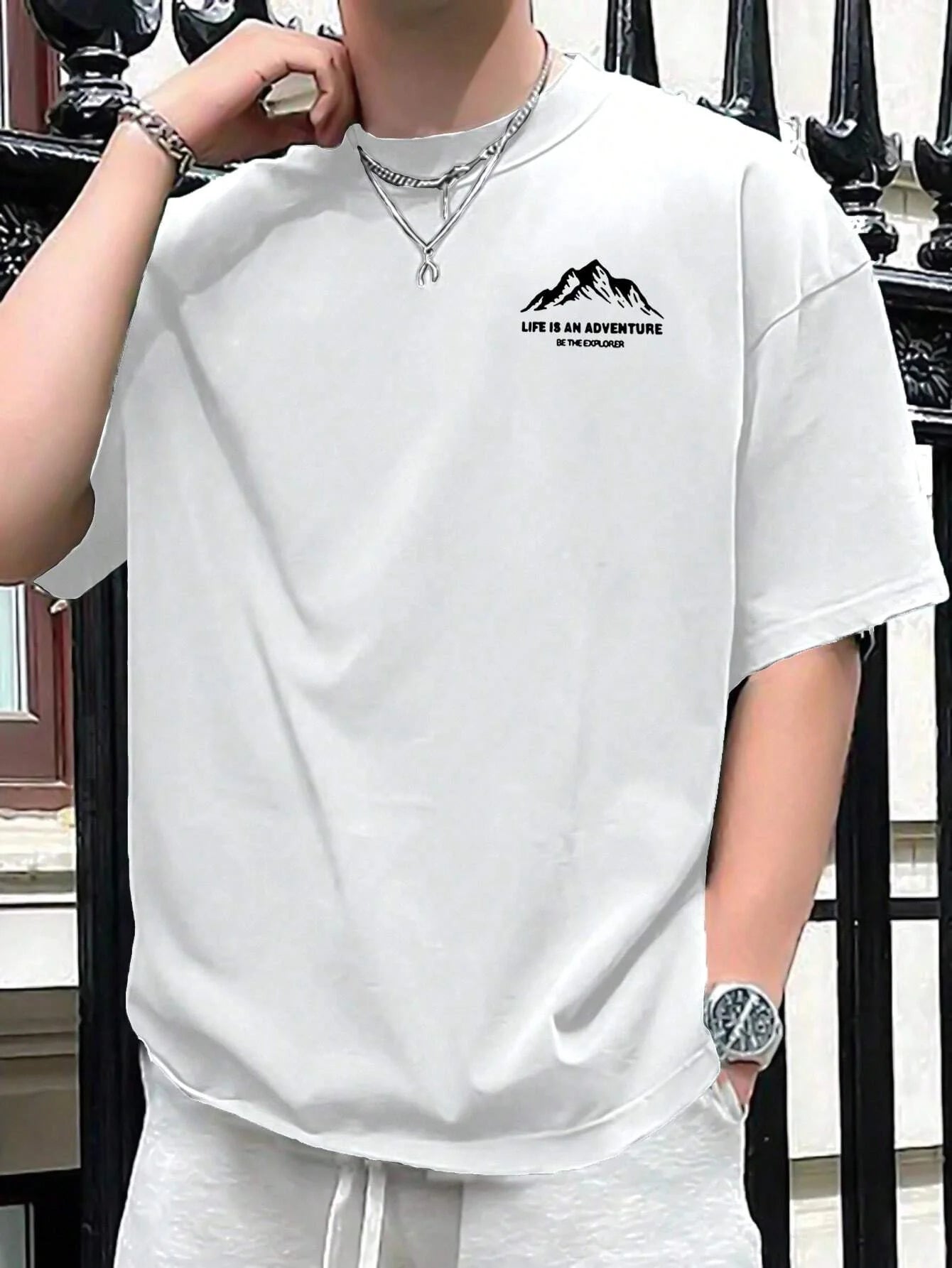 T-shirt 100% pur coton décontracté pour homme