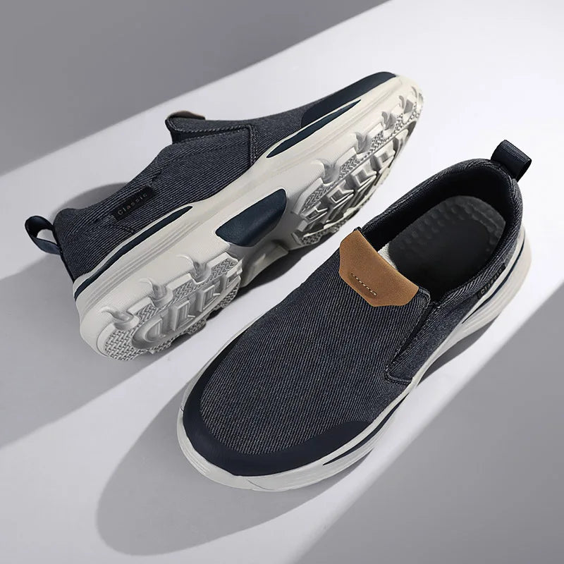 Chaussures plates en toile classiques pour hommes