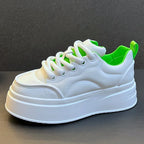 Baskets blanches à plateforme pour homme