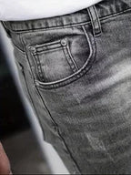 Jean délavé flocon de neige pour hommes