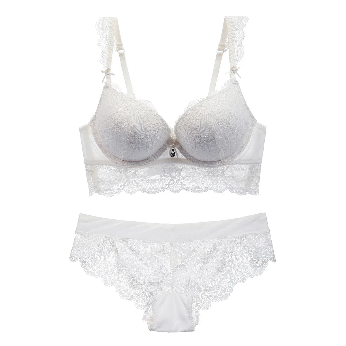 Ensemble soutien-gorge et culotte push-up en dentelle pour femmes