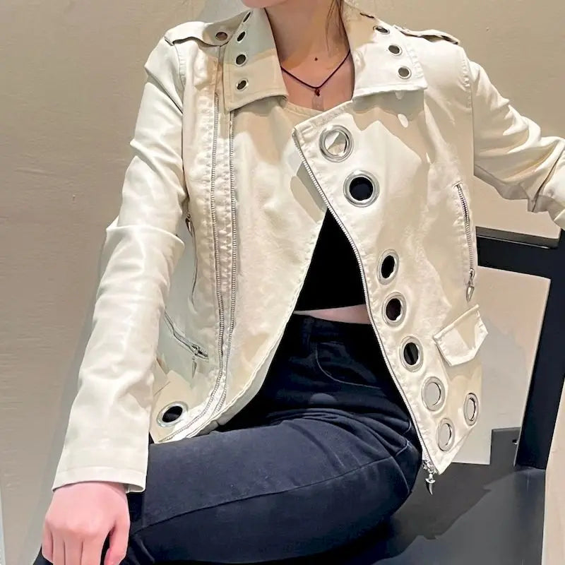 Veste en Faux cuir femmes