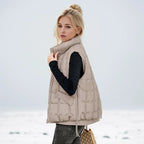 Doudoune courte rembourrée en coton pour femme