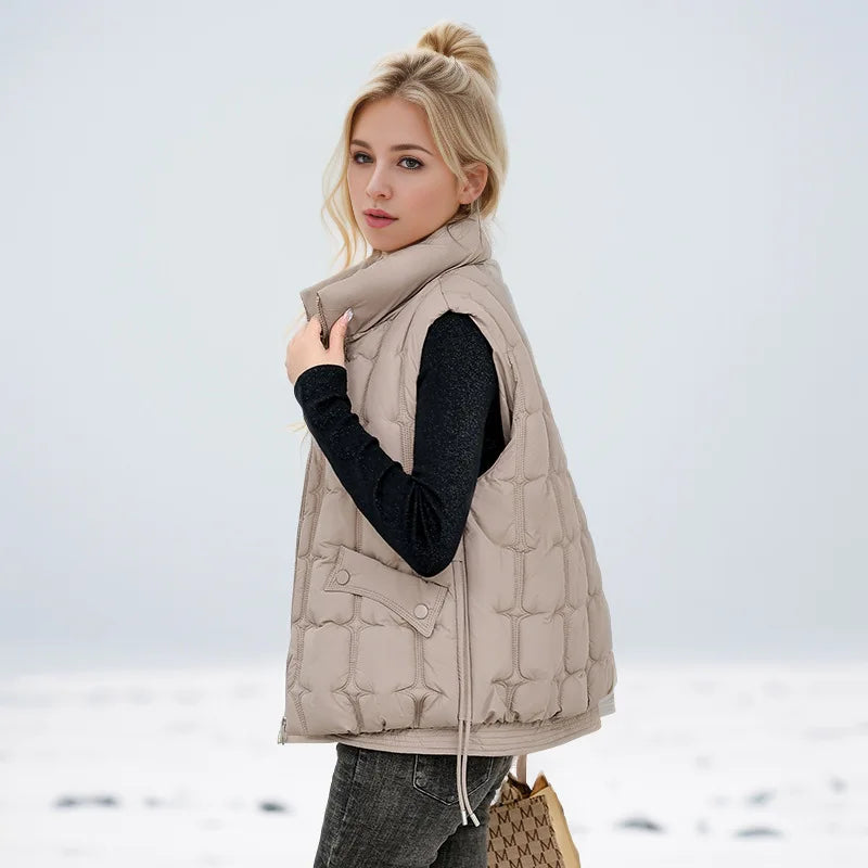 Doudoune courte rembourrée en coton pour femme